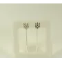 Сережки протяжки с гербом Maxi Silver 9158