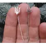 Сережки протяжки с гербом Maxi Silver 9158