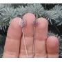 Сережки протяжки с гербом Maxi Silver 9158