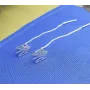 Сережки протяжки с гербом Maxi Silver 9158