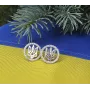 Пусеты с гербом Украины Maxi Silver 9157