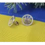 Пусеты с гербом Украины Maxi Silver 9157