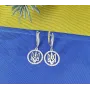 Серьги тризуб Украины Maxi Silver 9154