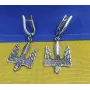 Серьги сокол тризуб Maxi Silver 9153