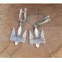 Серьги сокол тризуб Maxi Silver 9153