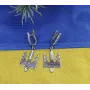 Серьги сокол тризуб Maxi Silver 9153
