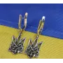Серьги герб Украины Maxi Silver 9152