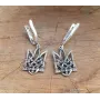 Серьги герб Украины Maxi Silver 9152