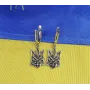 Серьги герб Украины Maxi Silver 9152