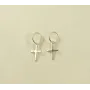 Серьги крестики Maxi Silver 9126