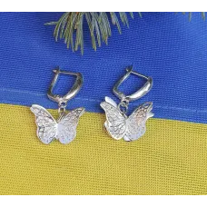 Серьги с бабочками Maxi Silver 9109