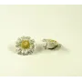 Серьги ромашка Maxi Silver 9076