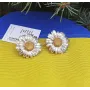 Серьги ромашка Maxi Silver 9076