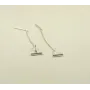Серьги протяжки минимализм Maxi Silver 8977