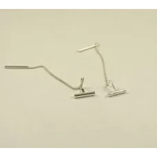 Серьги протяжки минимализм Maxi Silver 8977