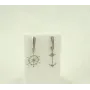 Серьги якорь и штурвал Maxi Silver 8889