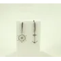 Серьги якорь и штурвал Maxi Silver 8889