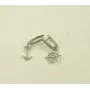 Серьги якорь и штурвал Maxi Silver 8889