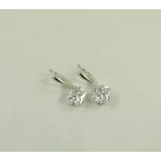 Серьги с квадратными камнями Maxi Silver 8817