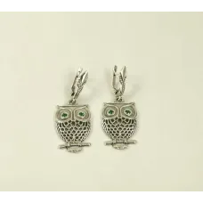 Серьги сова Maxi Silver 8790