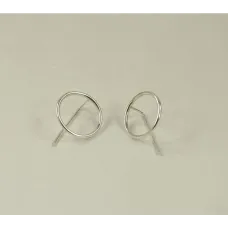 Серьги маленький круг Maxi Silver 8785
