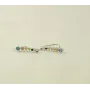 Сережки вдоль мочки уха с цветными камнями Maxi Silver 8781