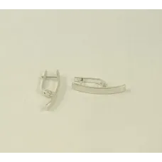 Сережки минимализм без камней Maxi Silver 8779 Сережки минимализм без камней Maxi Silver 8779