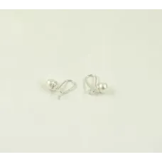 Детские серьги с жемчугом на французском замке Maxi Silver 8778