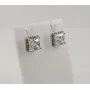 Серьги с квадратным белым камнем Maxi Silver 7932/1