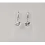 Серьги висюльки с белыми камнями Maxi Silver 7938/2