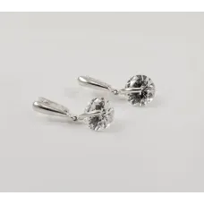Серьги висюльки с белыми камнями Maxi Silver 7938/2