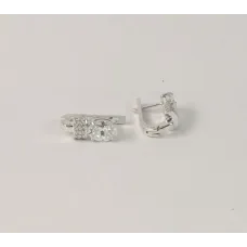 Серьги в наличии с белыми камнями Maxi Silver 7943/1