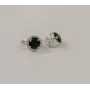 Сережки с зелеными камнями Maxi Silver 7955/1