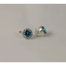 Сережки с голубыми камнями Maxi Silver 7955/2