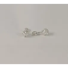 Пусеты в наличии с белыми камнями Maxi Silver 7956/1