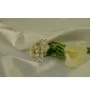 Сережки высокие с белыми камнями Maxi Silver 8090/1