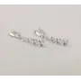 Сережки высокие с белыми камнями Maxi Silver 8090/1