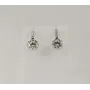 Сережки с круглым белым фианитом Maxi Silver 8091/1