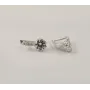 Сережки с круглым белым фианитом Maxi Silver 8091/1