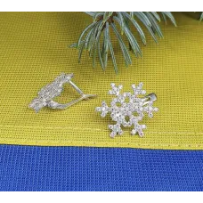 Серьги снежинка Maxi Silver 8752
