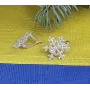 Серьги снежинка Maxi Silver 8752