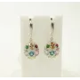 Серьги с цветными фианитами Maxi Silver 8622