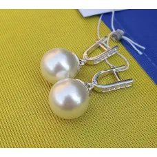 Сережки с большим жемчугом Maxi Silver 8616