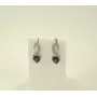 Серьги с камнем сердце Maxi Silver 8544