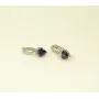 Серьги с камнем сердце Maxi Silver 8544