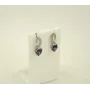 Серьги с камнем сердце Maxi Silver 8544