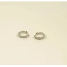 Сережки косички Maxi Silver 8499 Сережки косички Maxi Silver 8499