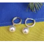 Сережки конго с жемчугом Maxi Silver 8474
