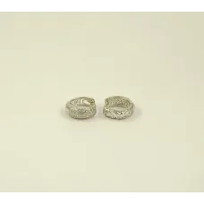 Сережки конго с фианитами Maxi Silver 8472