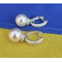 Серьги конго с жемчугом Maxi Silver 8422